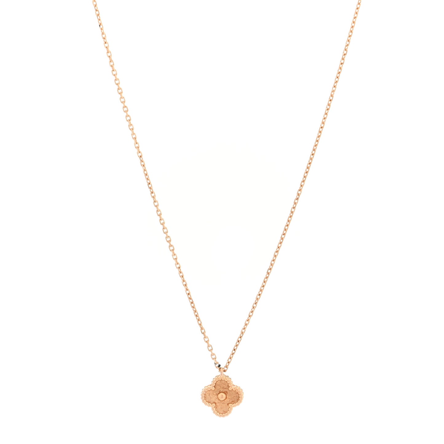 18K Rose Gold Sweet Alhambra Pendant Necklace