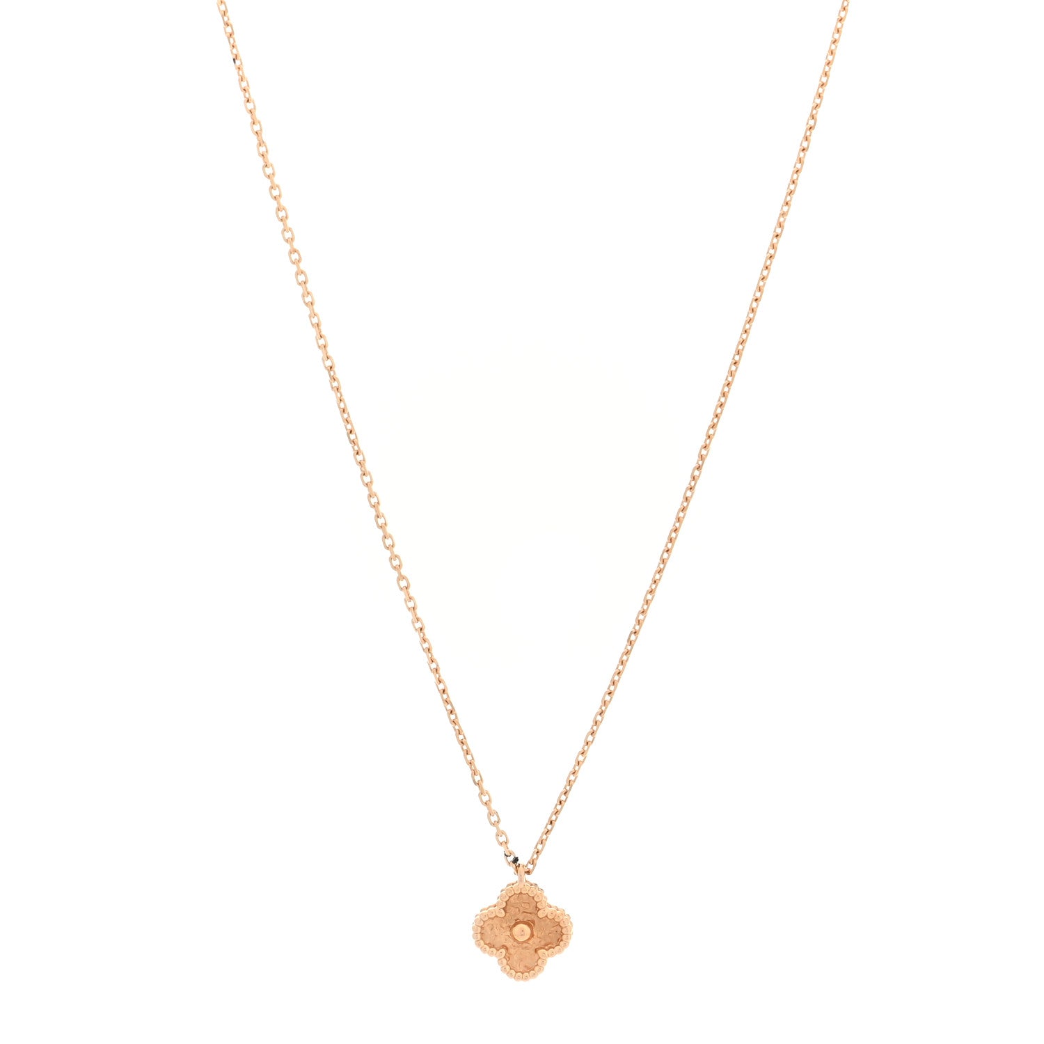 Van Cleef & Arpels 18K Rose Gold Sweet Alhambra Pendant Necklace 1 of 5