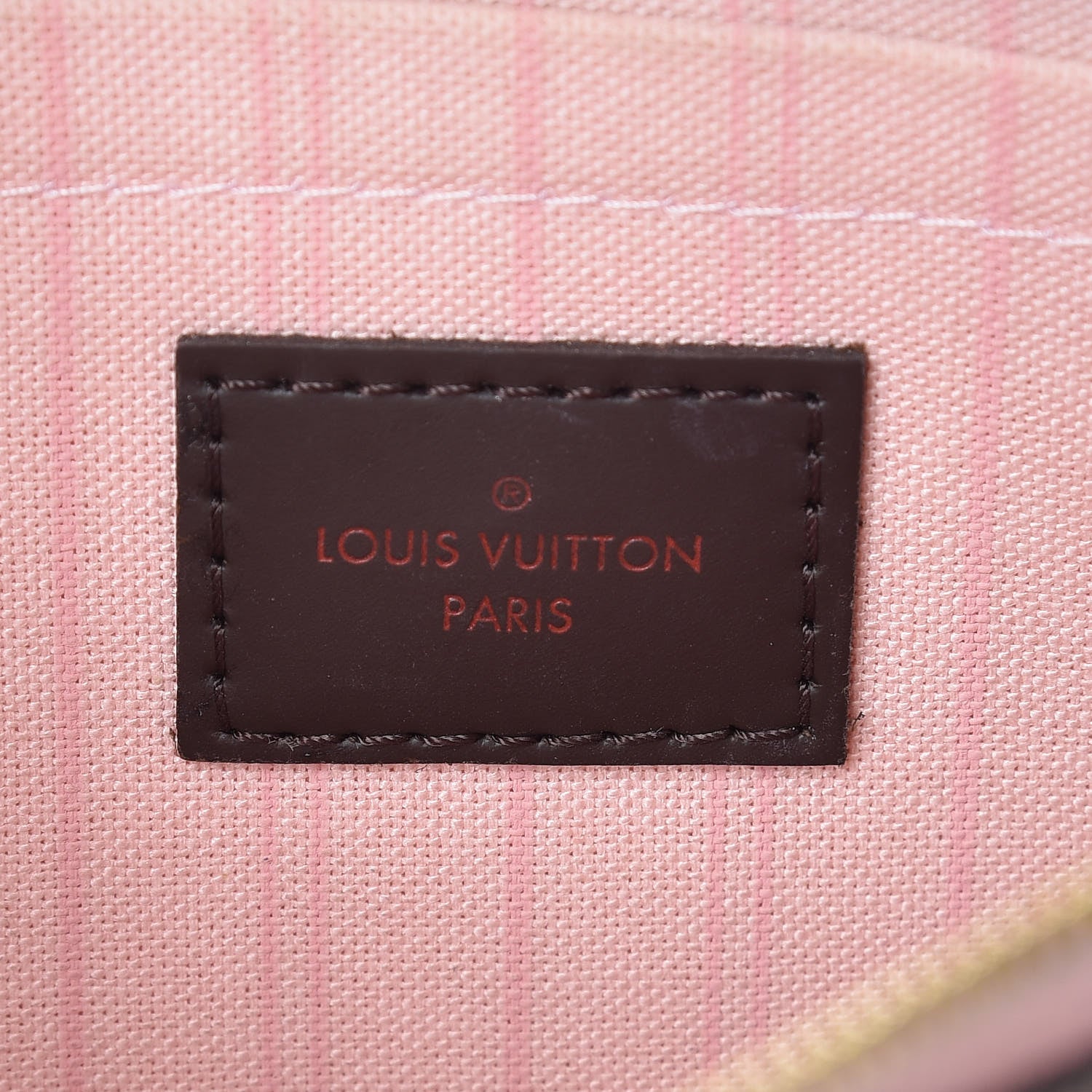 Louis Vuitton Damier Ebene Neverfull MM GM Pochette Rose Ballerine 6 of 12
