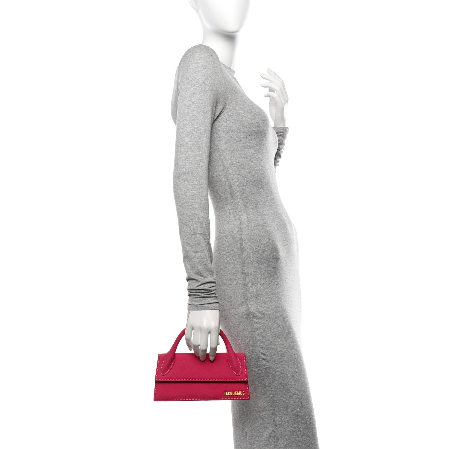 Jacquemus Nubuck Le Chiquito Long Dark Pink 2 of 12