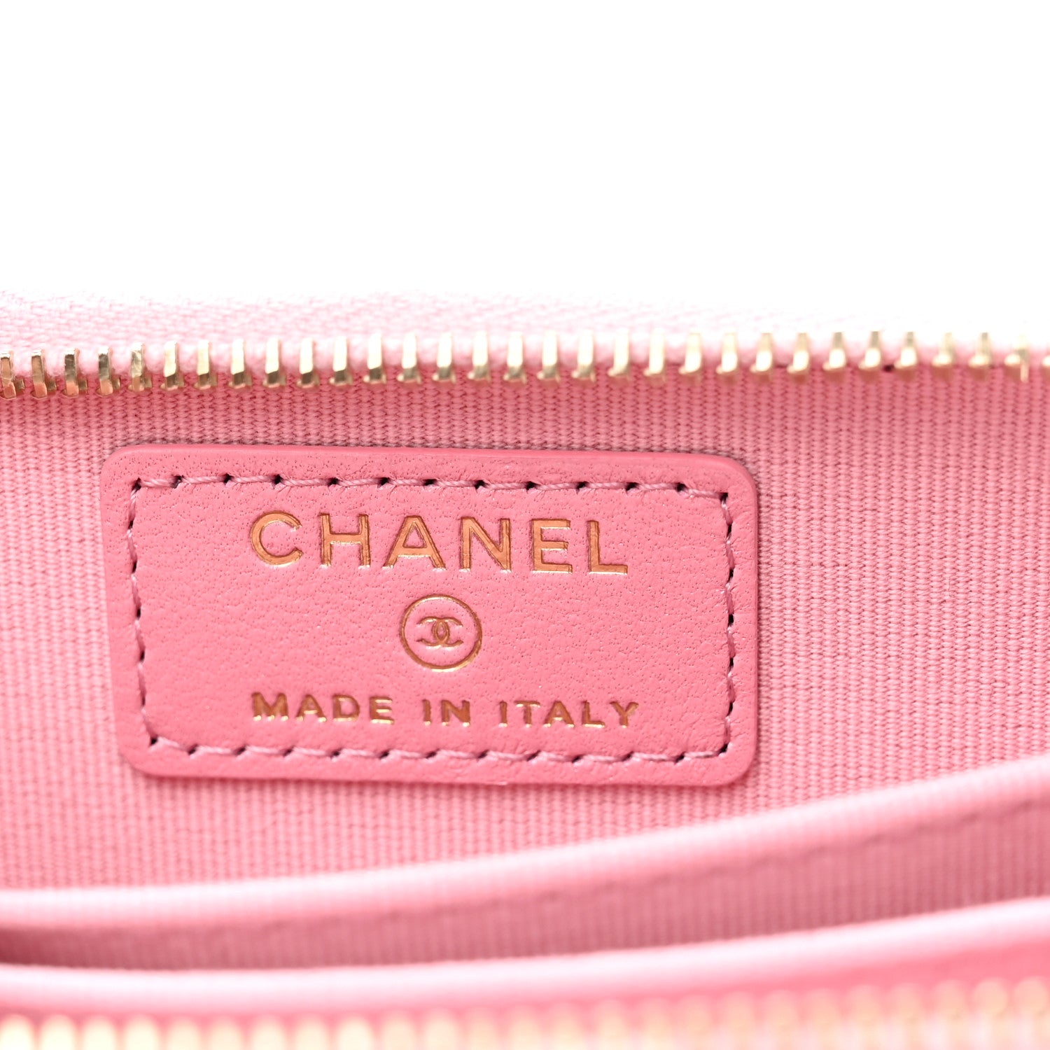 Chanel Metallic Goatskin Quilted Zip Around Coin Purse Wallet Rose Clair 6 of 7