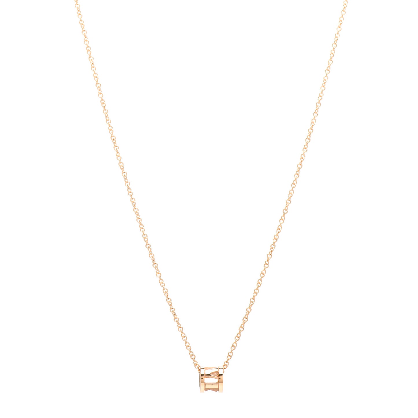 18K Rose Gold Atlas Open Pendant Necklace