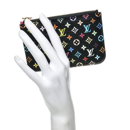 Louis Vuitton Monogram Multicolor Key Pouch Black Grenade 2 of 7