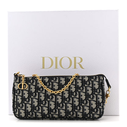 Christian Dior Oblique 30 Montaigne Pouch With Chain Blue 11 of 11
