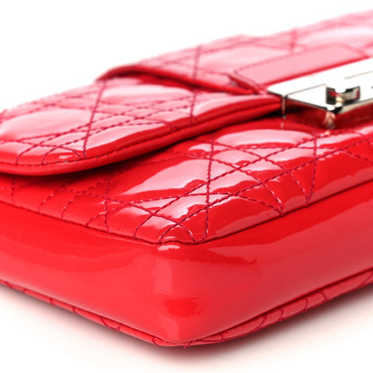 Christian Dior Patent Cannage New Lock Pouch Red 8 of 12