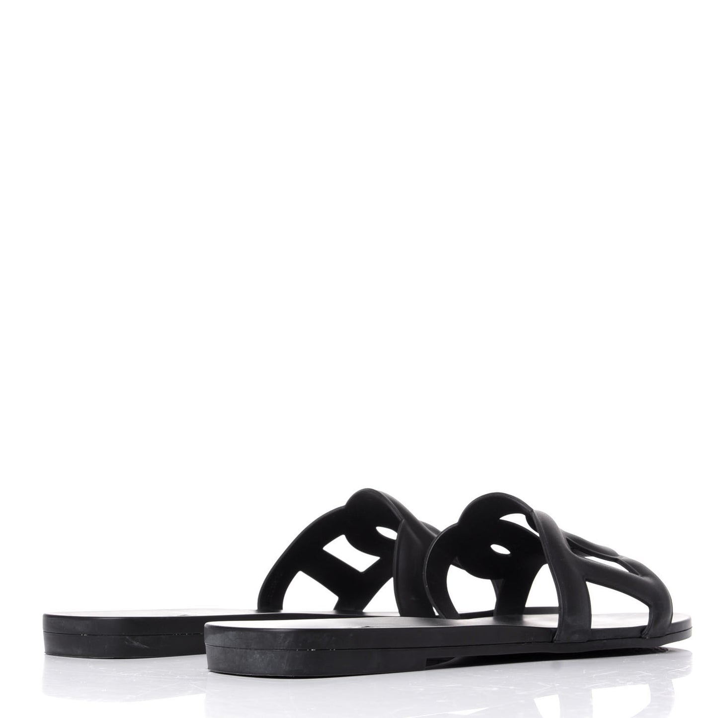 Rubber Aloha Sandals 39 Black