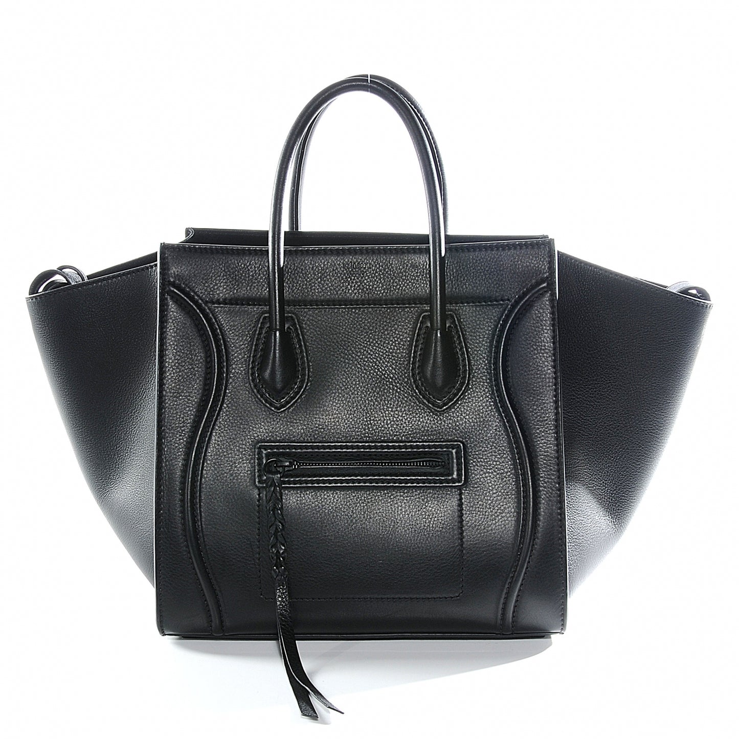Supple Calfskin Medium Phantom Luggage Black