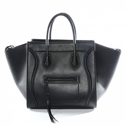 Celine Supple Calfskin Medium Phantom Luggage Black 1 of 8
