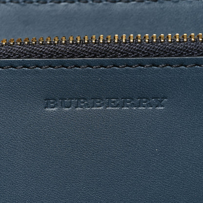 Burberry House Check Calfskin Renfrew Long Zip Around Wallet Blue 7 of 12