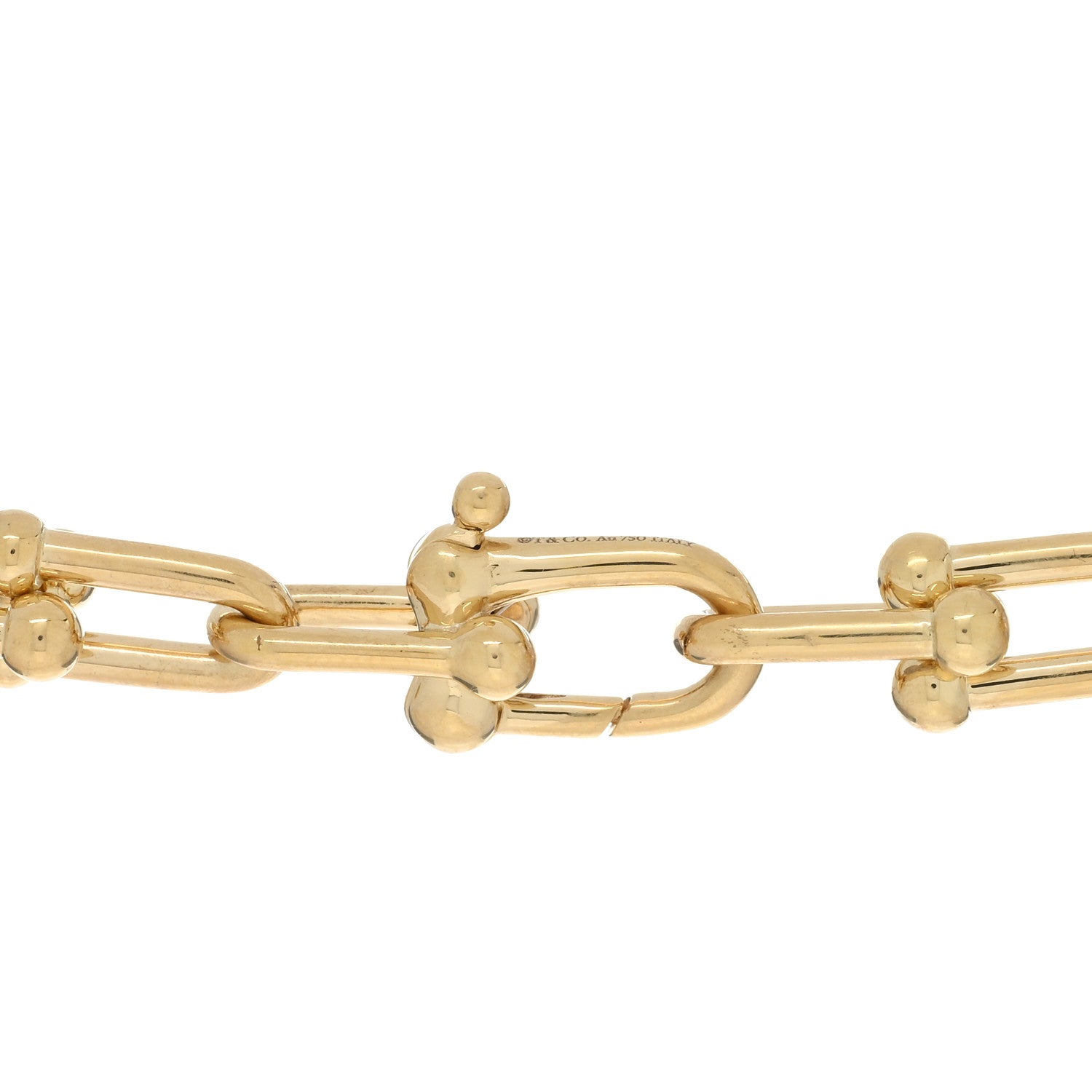 Tiffany 18K Yellow Gold HardWear Graduated Link Necklace 4 of 5