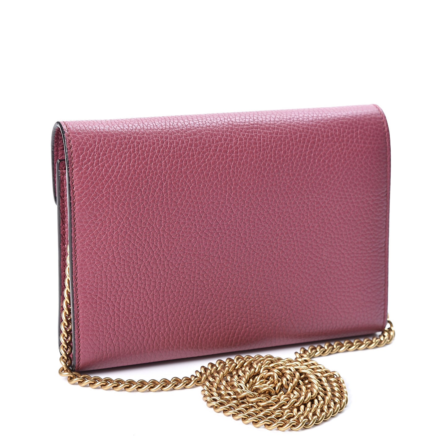 Cellarius Calfskin GG Marmont Chain Wallet Dry Rose