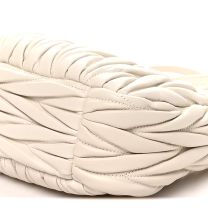 Miu Miu Nappa Matelasse Small Wander Hobo White 9 of 9