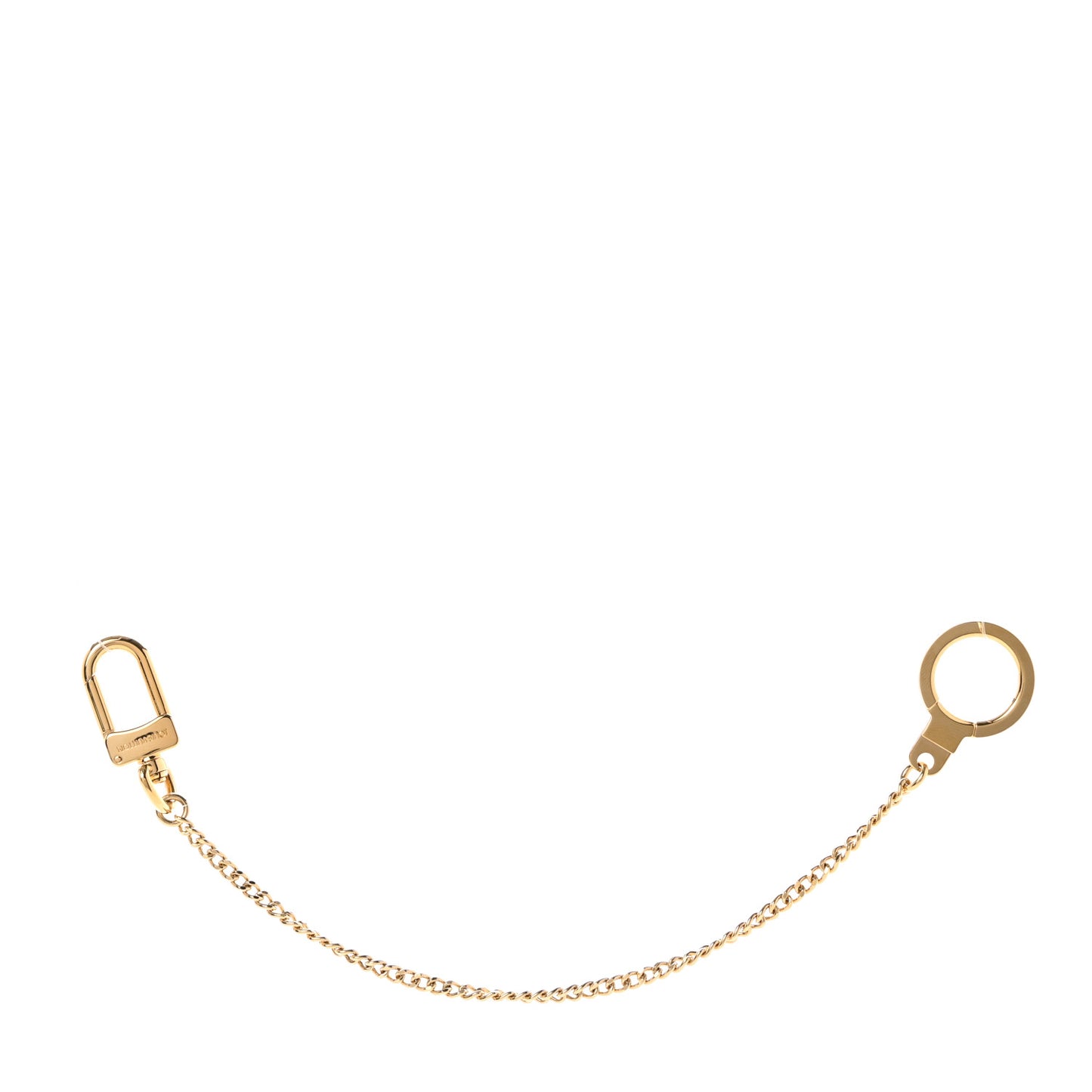 Metal Pochette Extender Key Ring Chain Gold