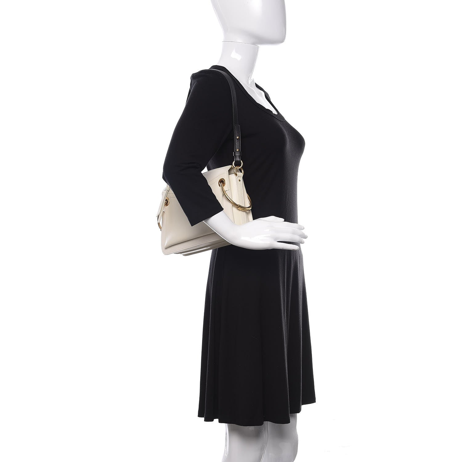 Chloe Calfskin Medium Roy Bag Natural White 2 of 13
