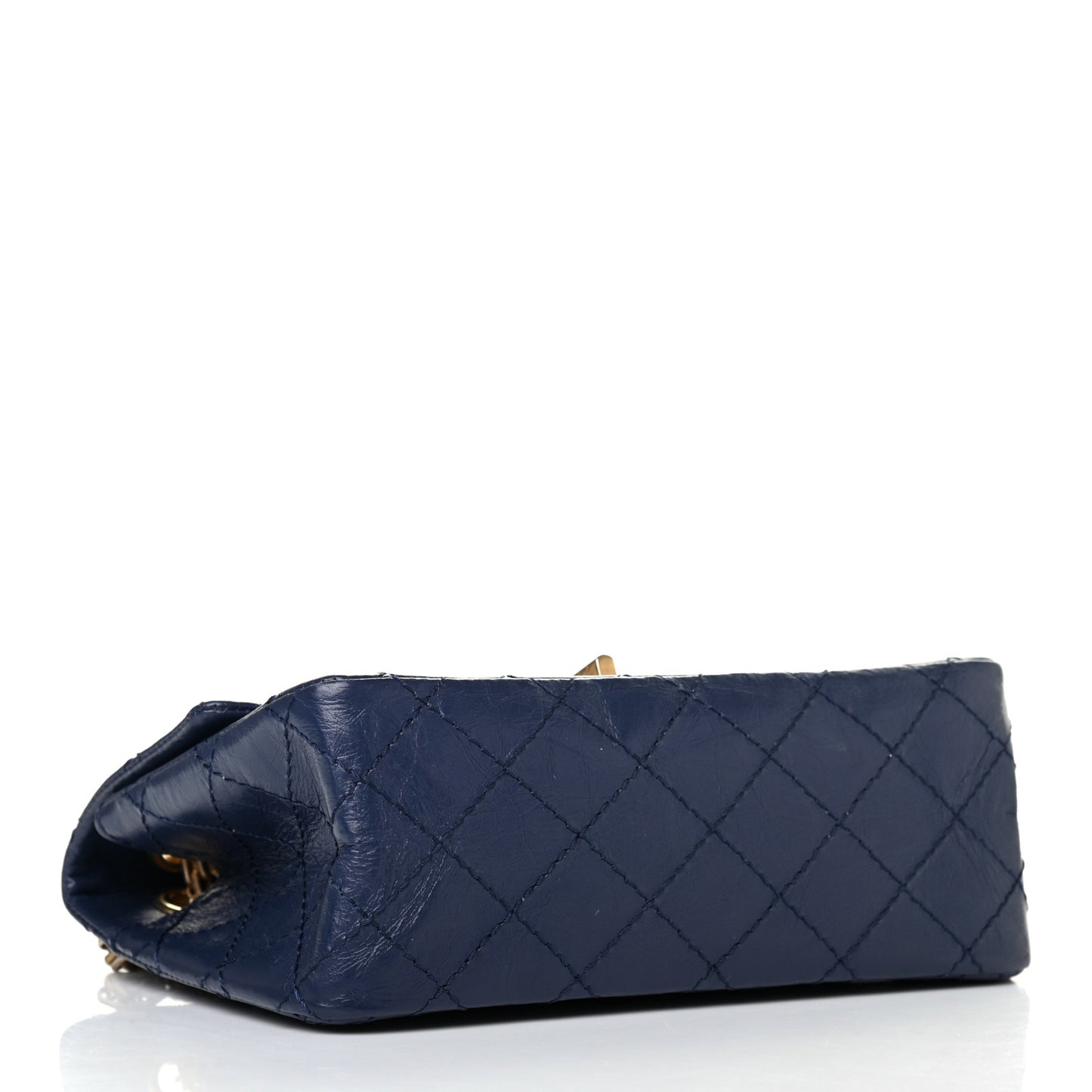 Aged Calfskin Quilted 2.55 Reissue Mini Flap Navy