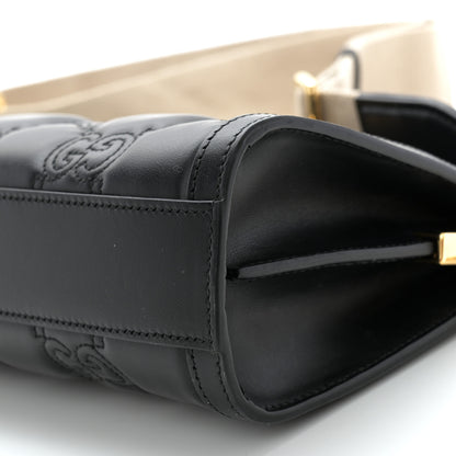 Gucci Calfskin GG Matelasse Small Slim Chain Shoulder Bag Black Natural 10 of 10