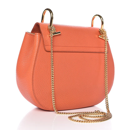 Chloe Grained Lambskin Drew Shoulder Bag Mandarin 3 of 9