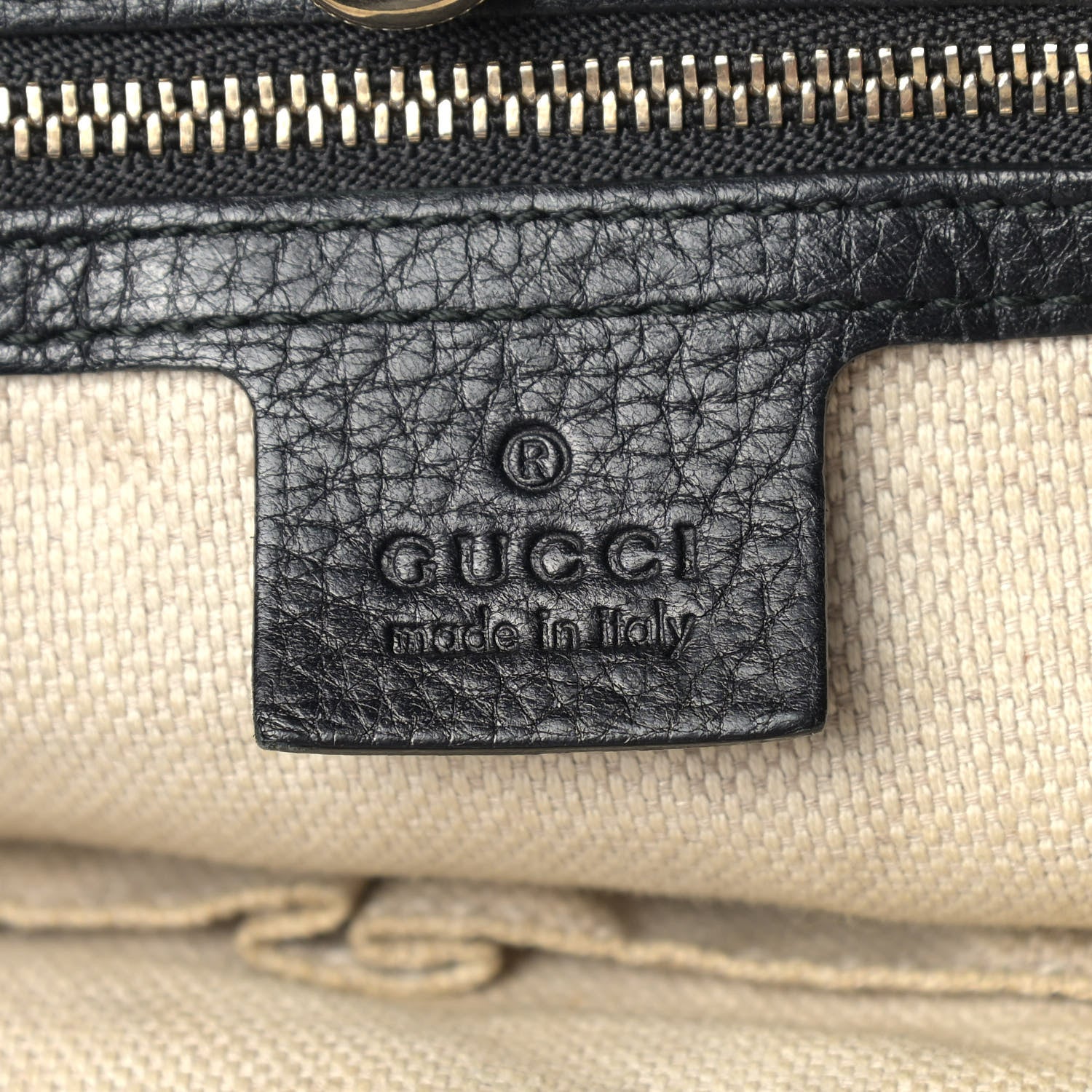 Gucci Pebbled Calfskin Medium Soho Chain Shoulder Bag Black 6 of 17