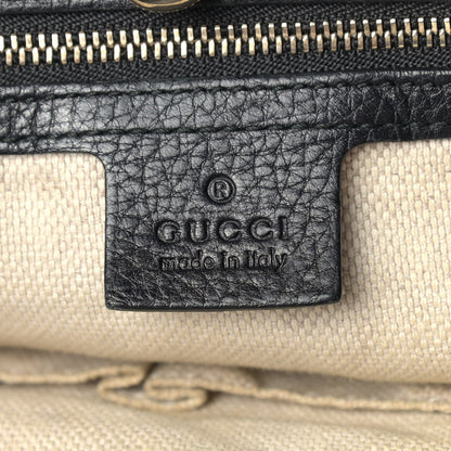Gucci Pebbled Calfskin Medium Soho Chain Shoulder Bag Black 6 of 17