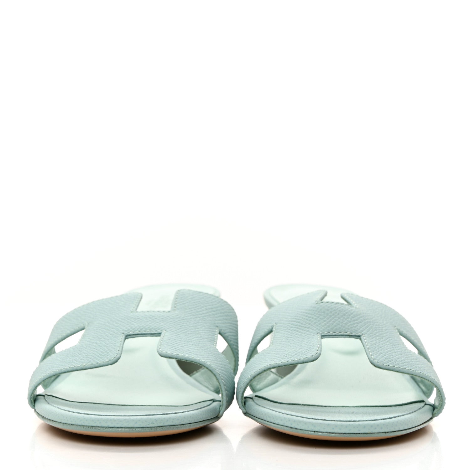 Hermes Epsom Oasis Sandals 37.5 Vert Embrun 2 of 9