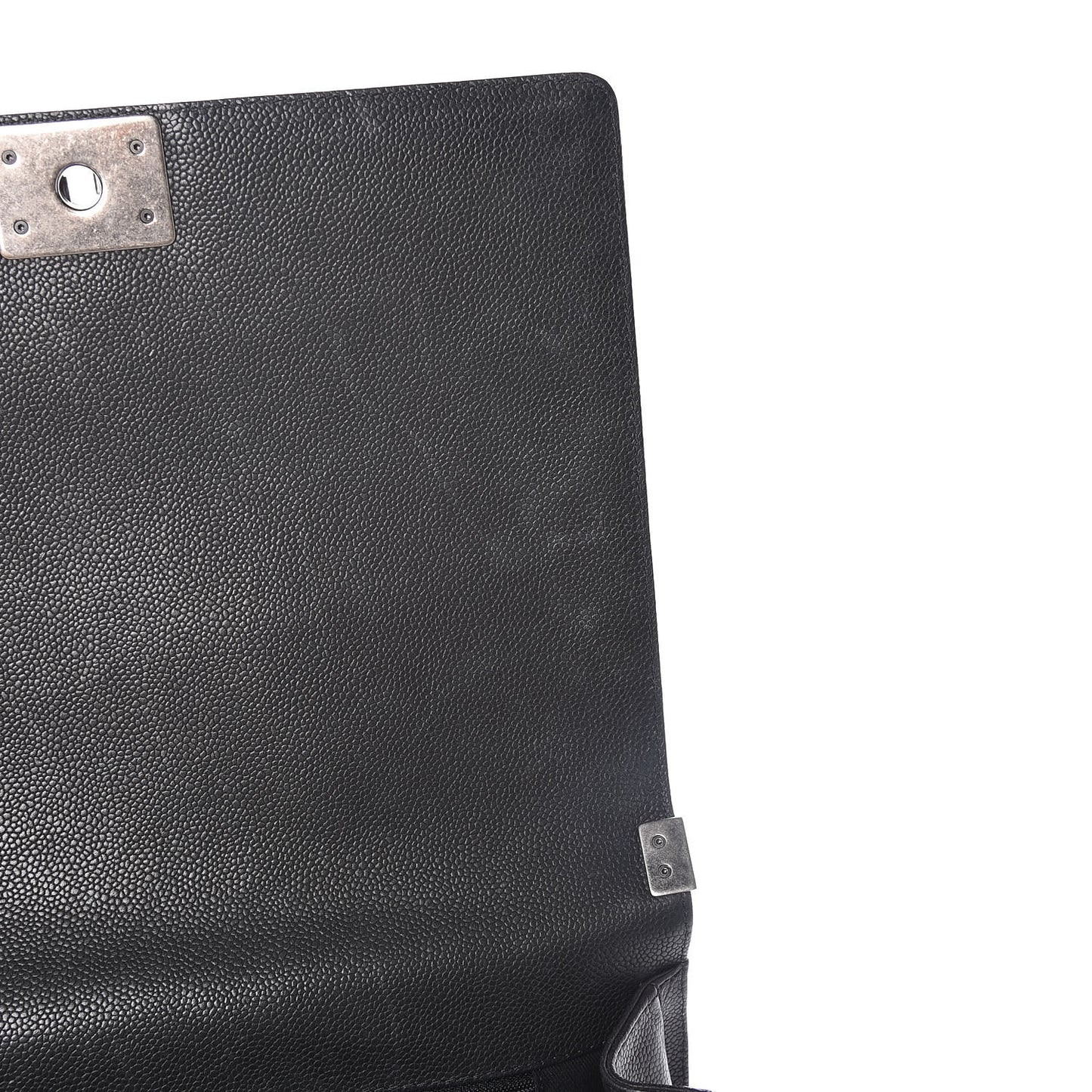 Caviar Stitched Large Boy Flap Black