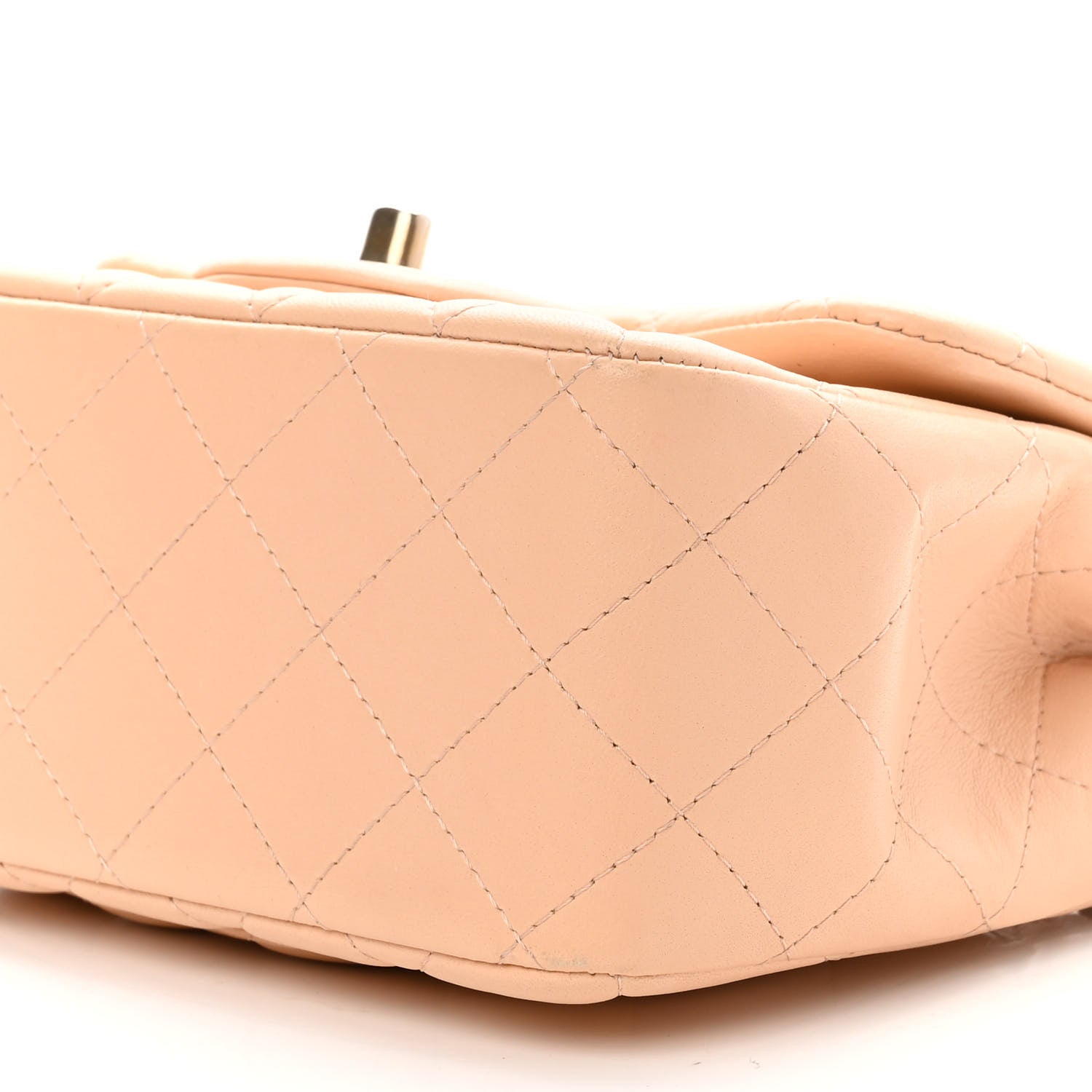 Chanel Lambskin Quilted Mini Square Flap Beige 9 of 10