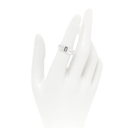 Tiffany Sterling Silver Diamond Locks Ring 53 6.5 2 of 4