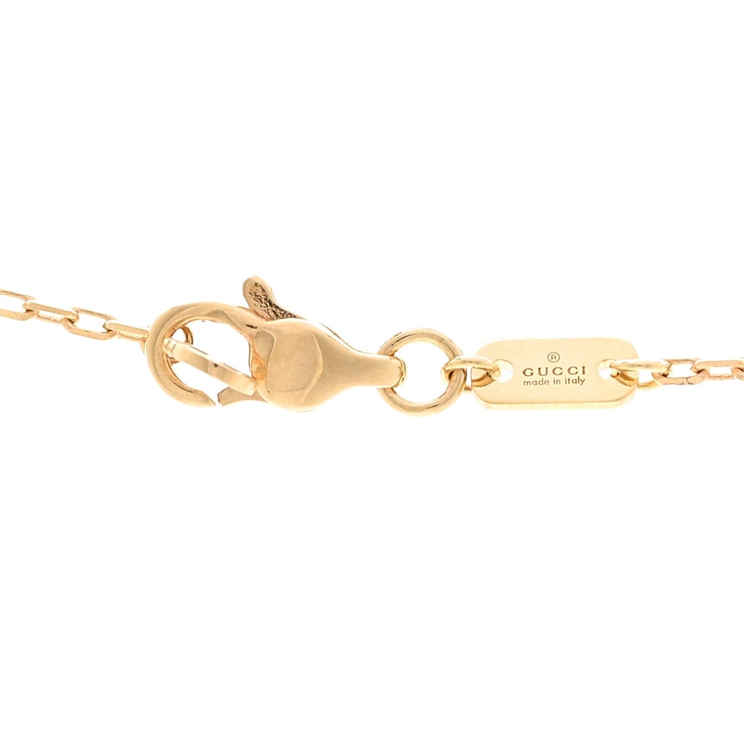 Gucci 18K Yellow Gold Diamond Interlocking G Pendant Necklace 4 of 4