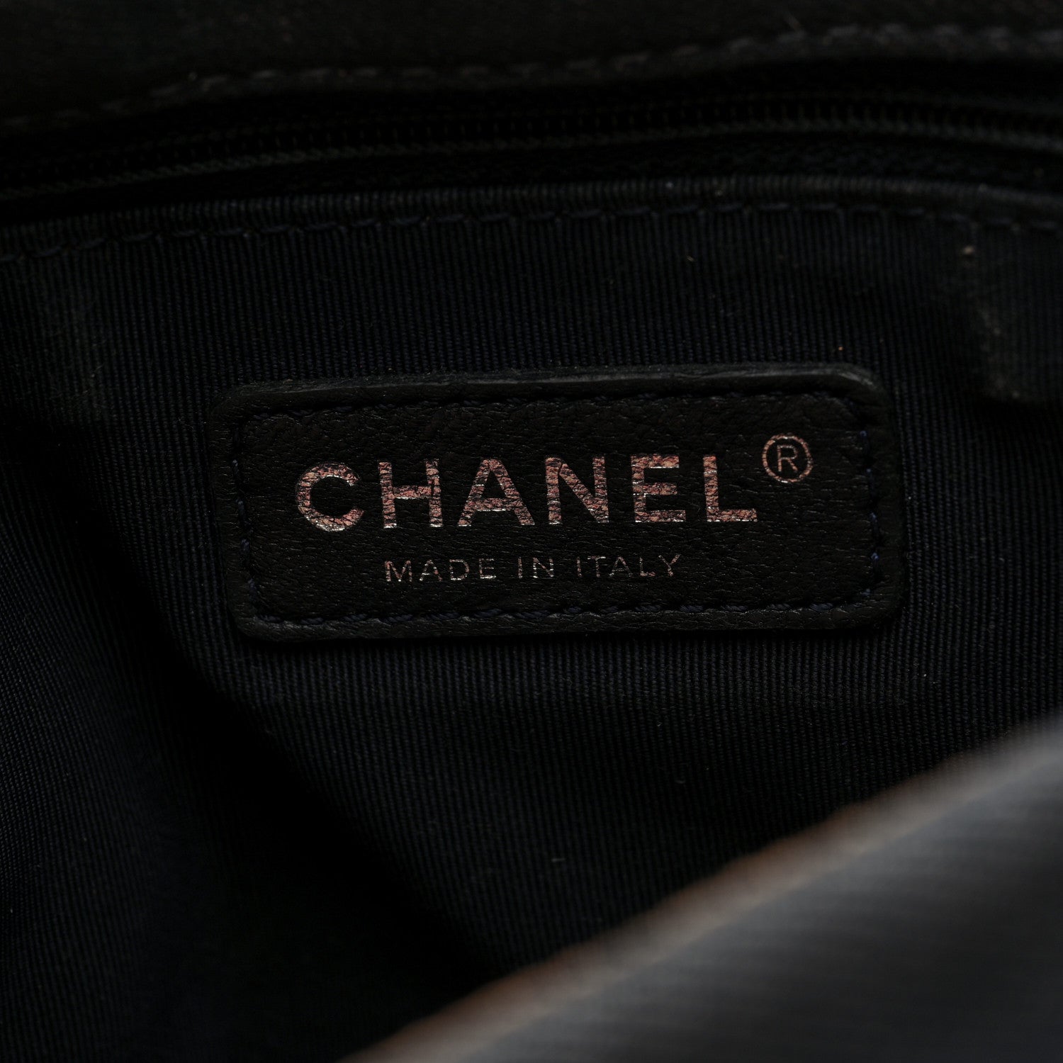 Chanel Denim Pleated Denim Turtle Flap Dark Blue 6 of 11
