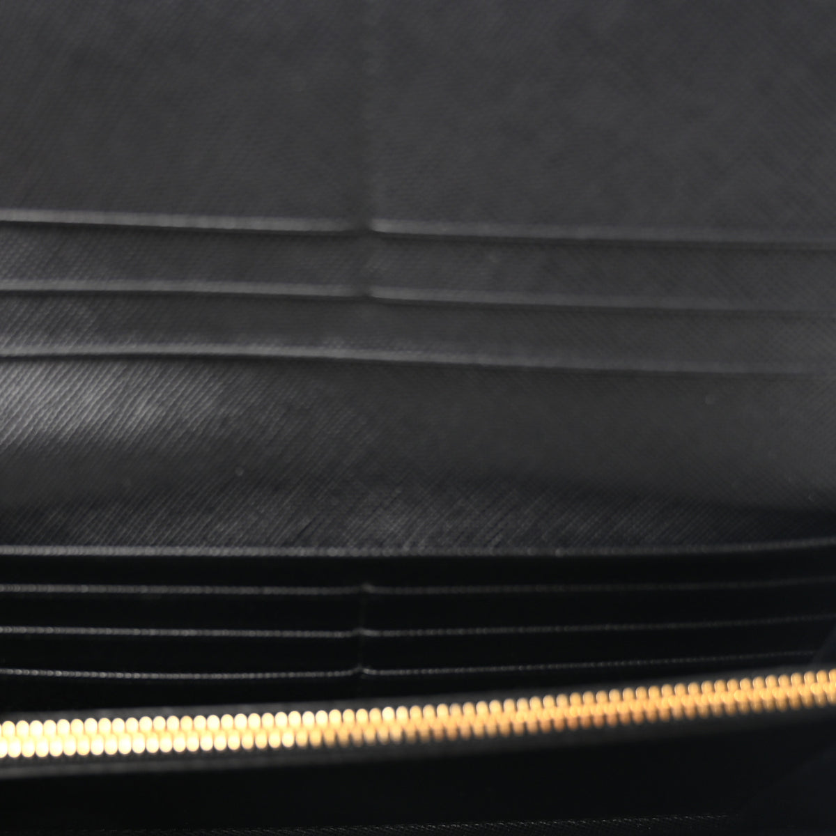 Prada Saffiano Metal Continental Flap Travel Wallet Black 5 of 8