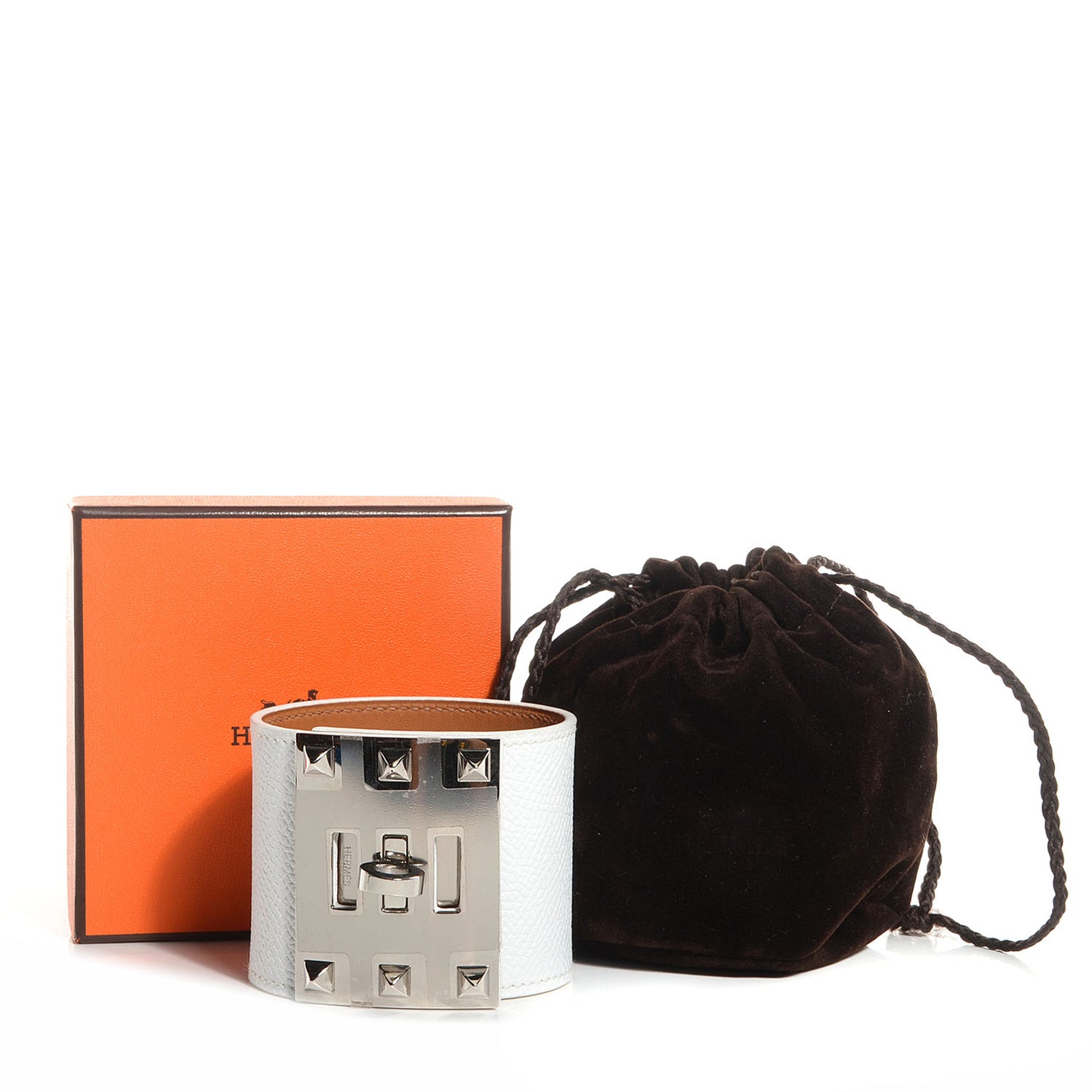 Epsom Extreme Kelly Bracelet Small White