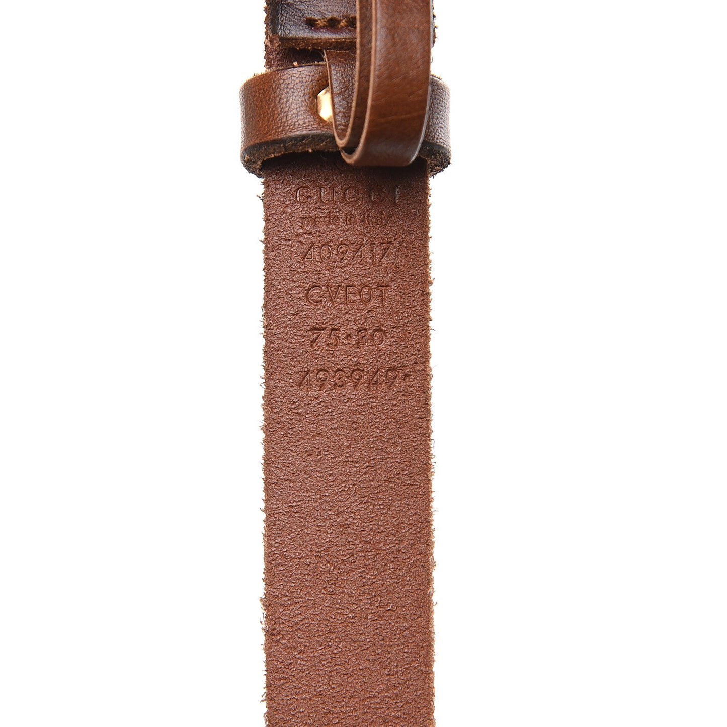 Faded Calfskin Double G 20mm Belt 75 30 Cuir