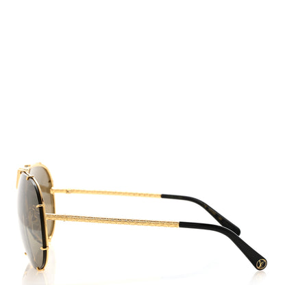 Louis Vuitton Metal LV Drive Sunglasses Z0897W Black Gold 3 of 8