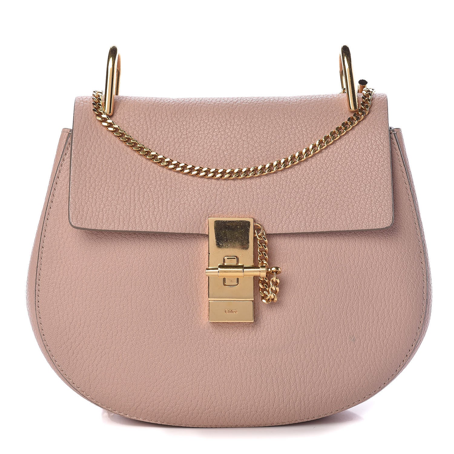 Chloe Grained Lambskin Drew Shoulder Bag Cement Pink 1 of 15