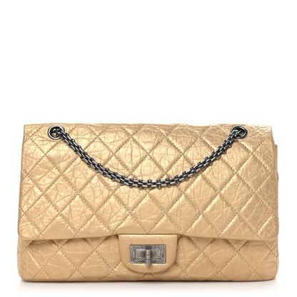Chanel Metallic Aged Calfskin Quilted 2.55 Reissue 227 Flap Pale Gold 1 of 10