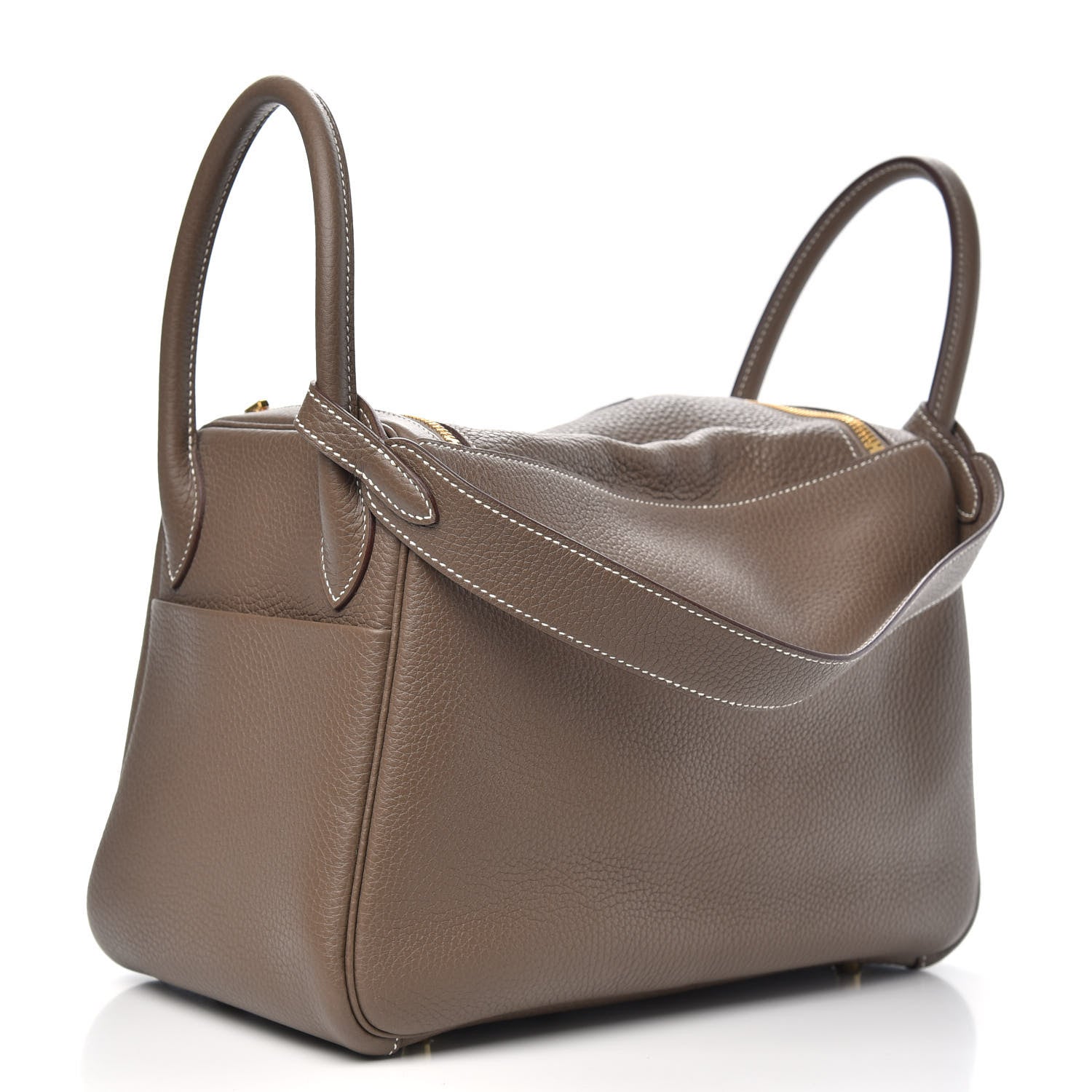 Hermes Taurillon Clemence Lindy 30 Etoupe 3 of 9
