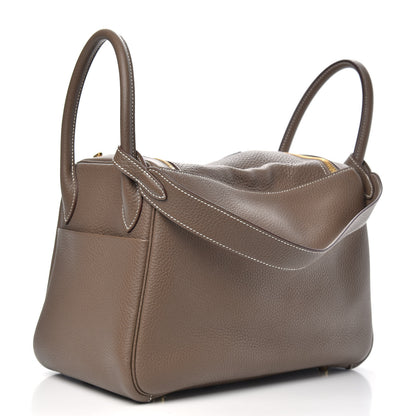 Hermes Taurillon Clemence Lindy 30 Etoupe 3 of 9