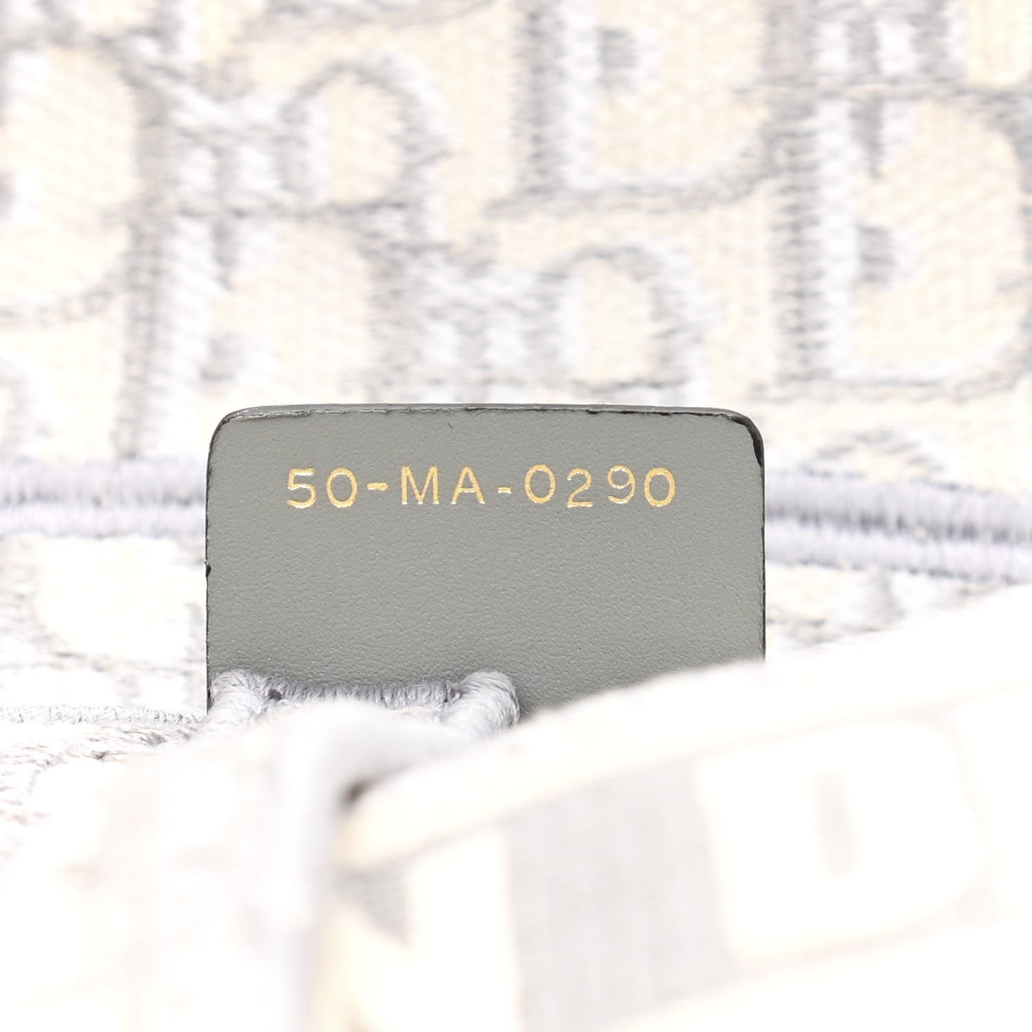 Oblique Embroidered Saddle Bag Gray