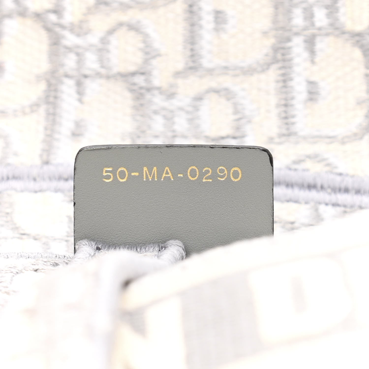 Christian Dior Oblique Embroidered Saddle Bag Gray 7 of 10