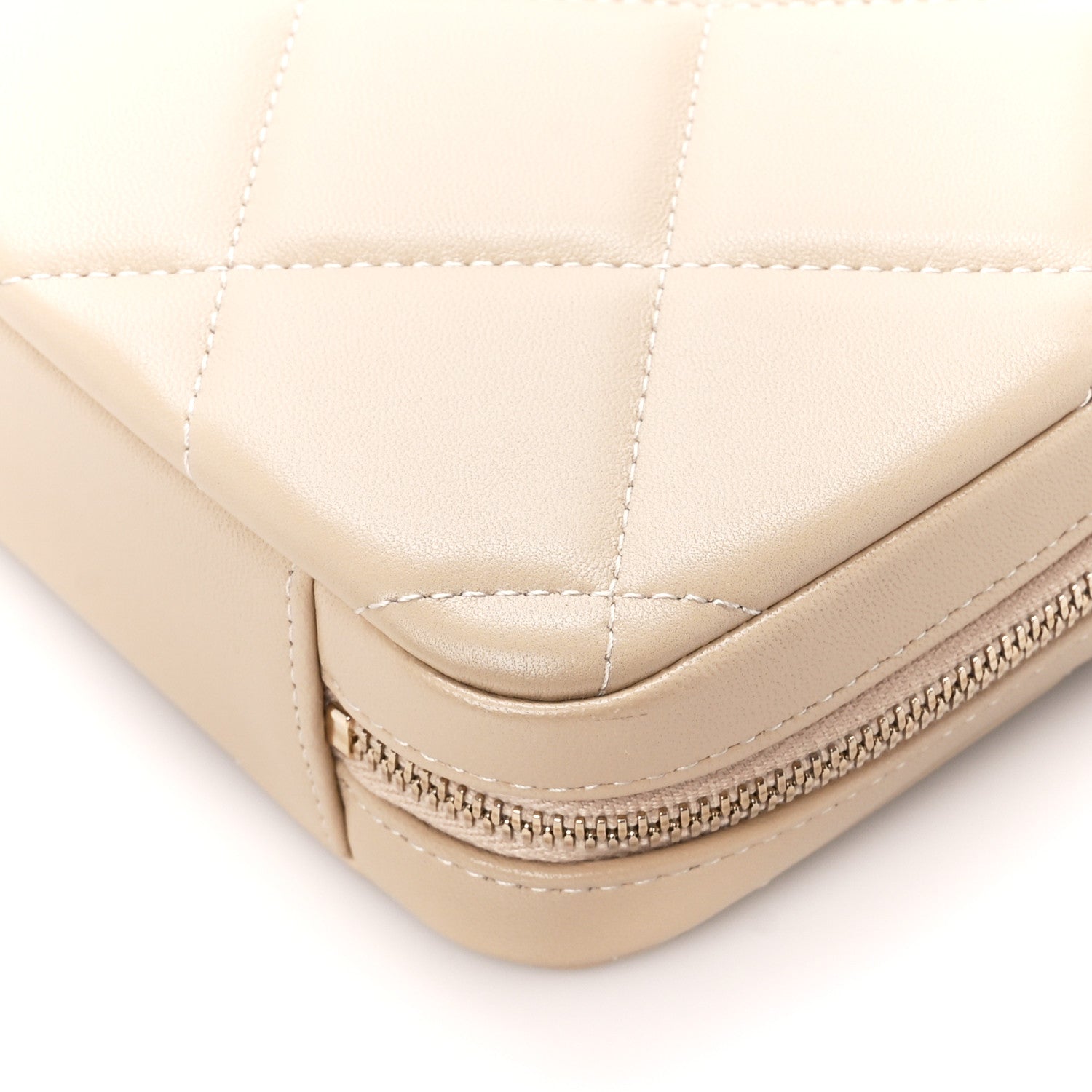 Chanel Lambskin Quilted Chanel 19 Clutch With Chain Beige 10 of 11