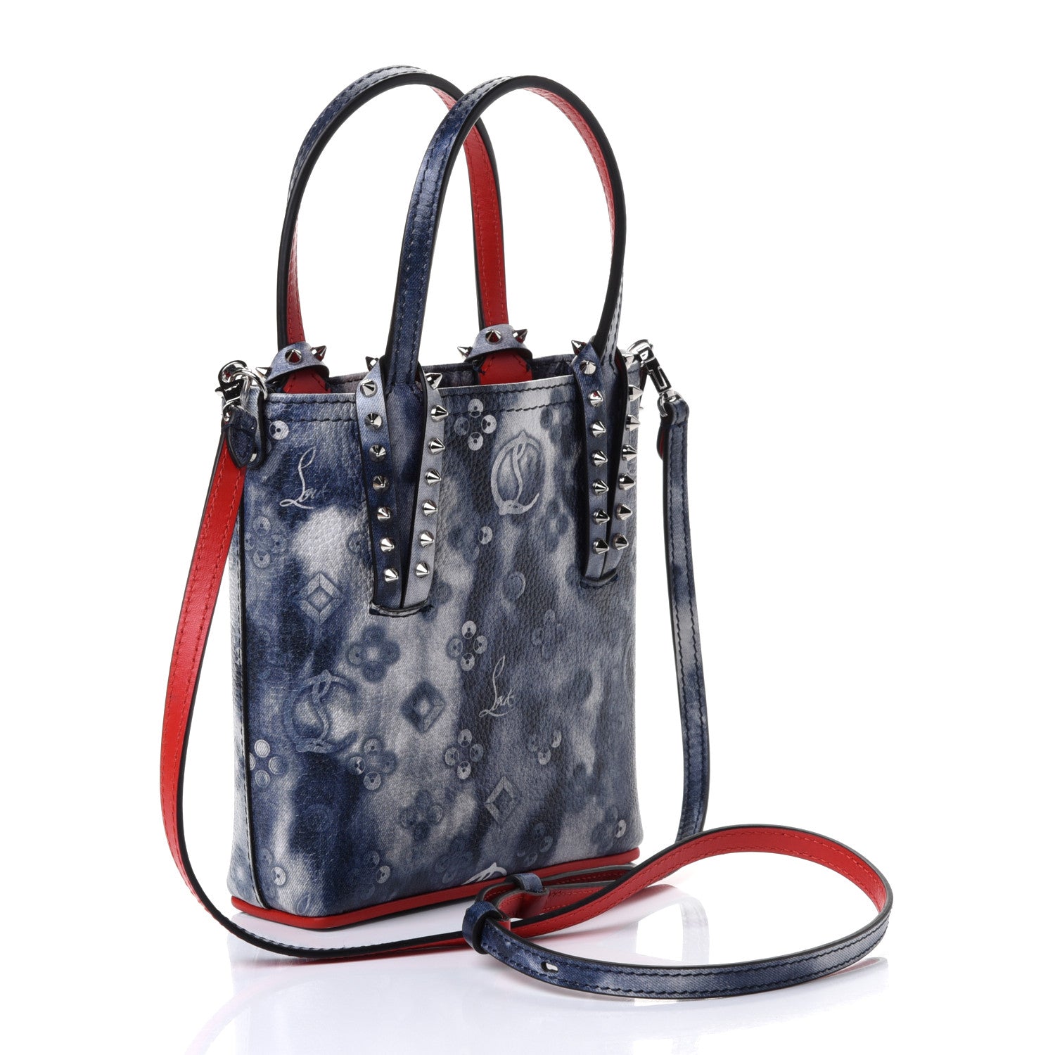 Christian Louboutin Calfskin Punk Mini North South Cabata Tote Multi 2 of 4