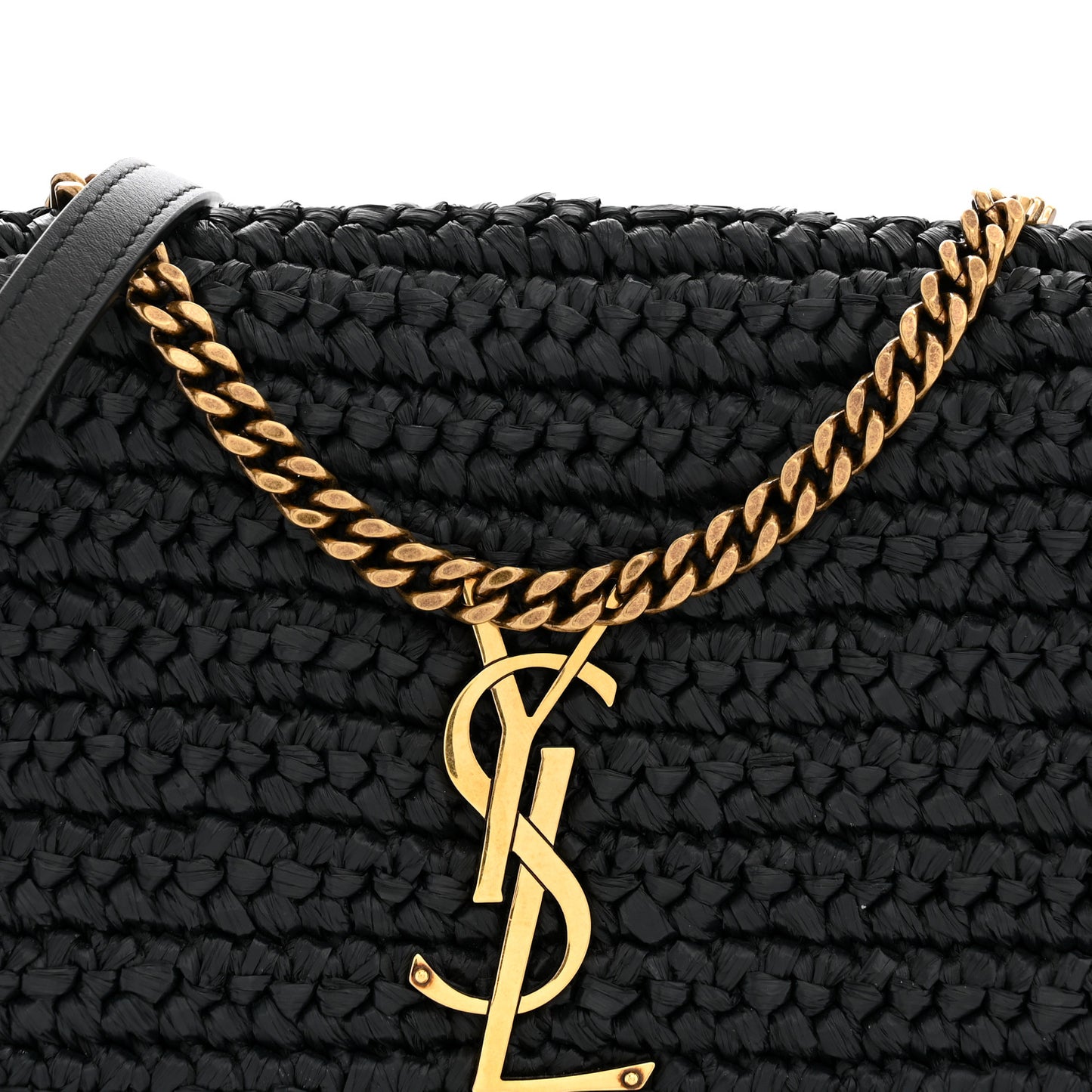 Raffia Monogram Tassel Kate 99 Black