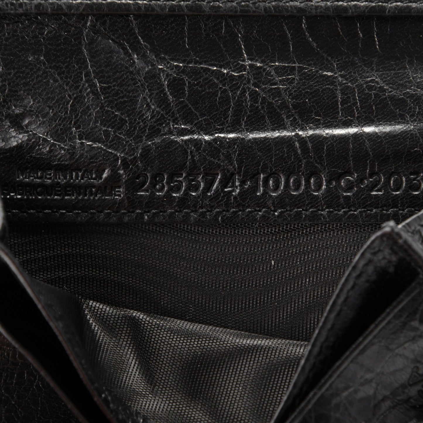 Agneau Giant Gold Card Case Black