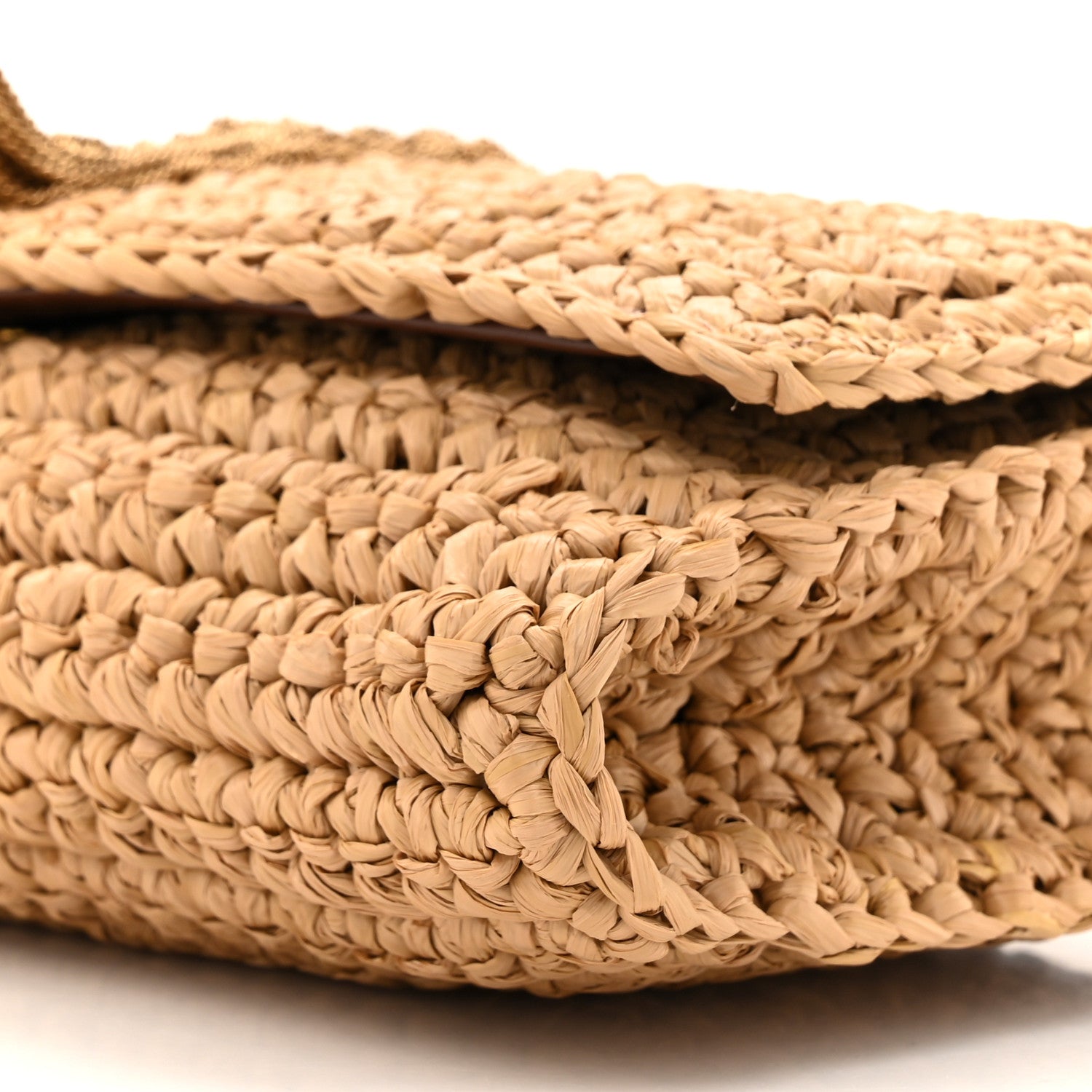 Saint Laurent Raffia Monogram Tassel Kate 99 Dark Nude 9 of 10