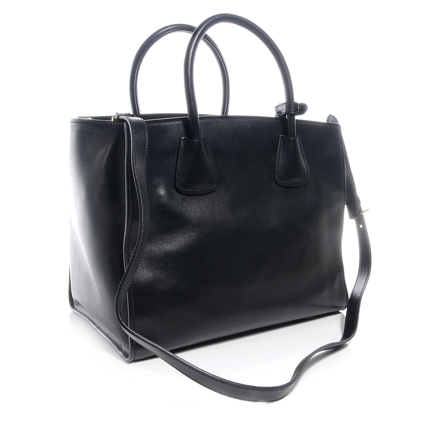 Soft Calf Shopping Tote Nero Black