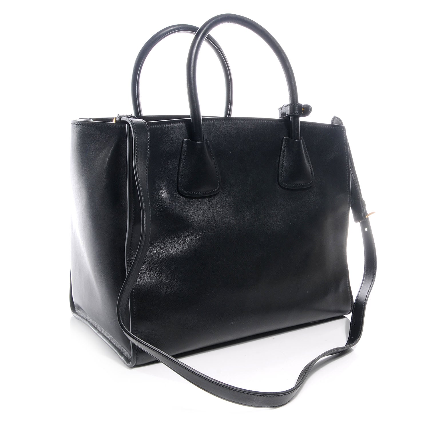 Prada Soft Calf Shopping Tote Nero Black 3 of 9