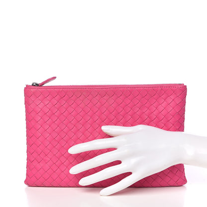Bottega Veneta Nappa Intrecciato Medium Zip Pouch Rosa Shock 2 of 8