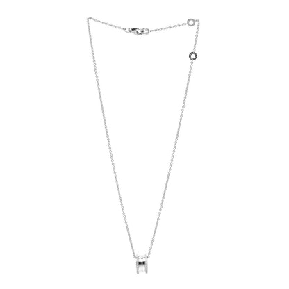 Bulgari 18K White Gold Diamond B.Zero1 Pendant Necklace 3 of 9