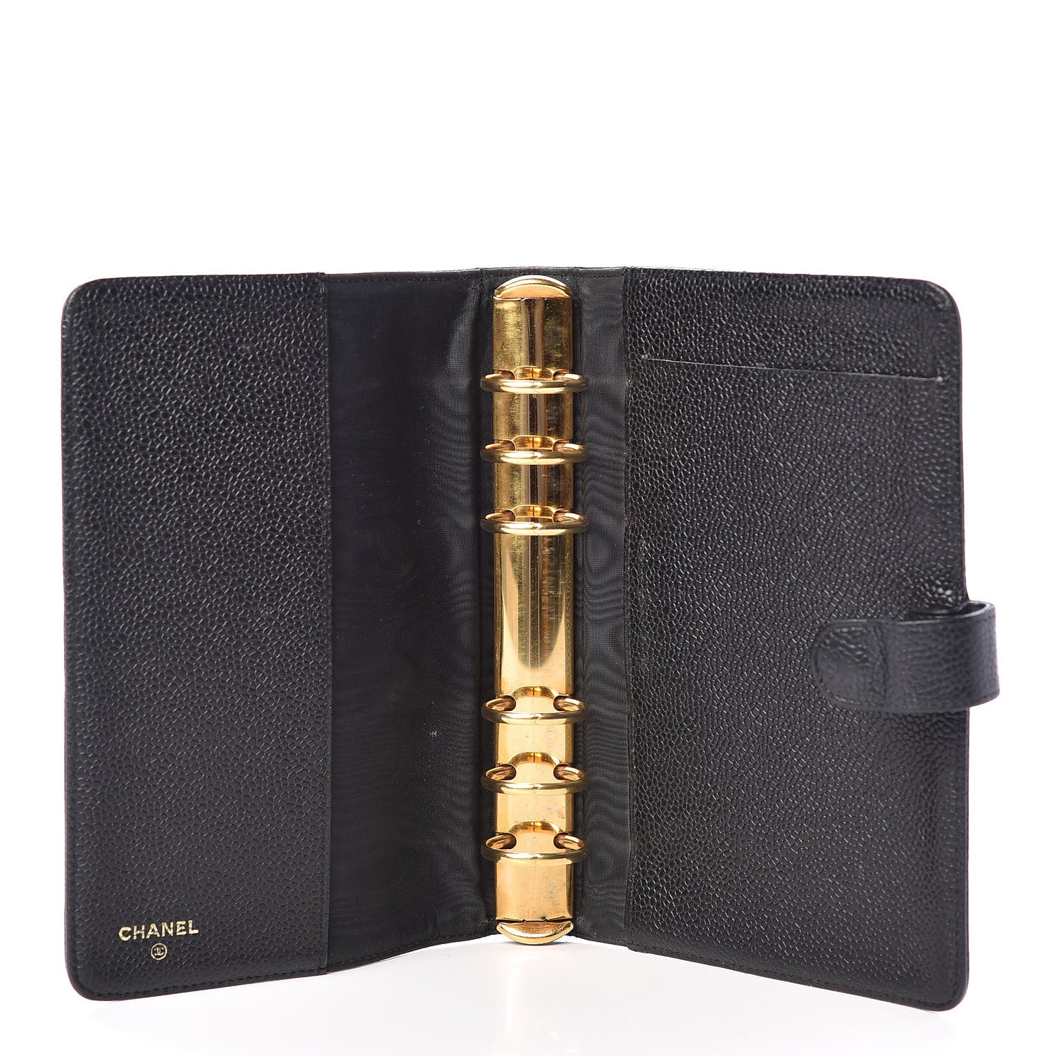 Chanel Caviar CC Medium Ring Agenda Planner Black 5 of 16