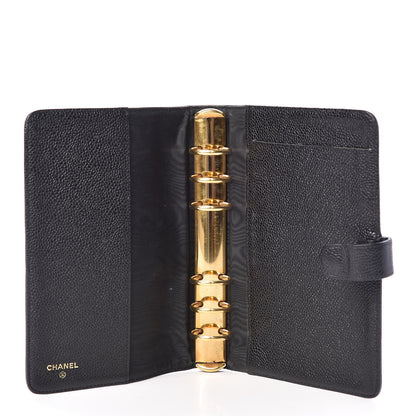 Chanel Caviar CC Medium Ring Agenda Planner Black 5 of 16